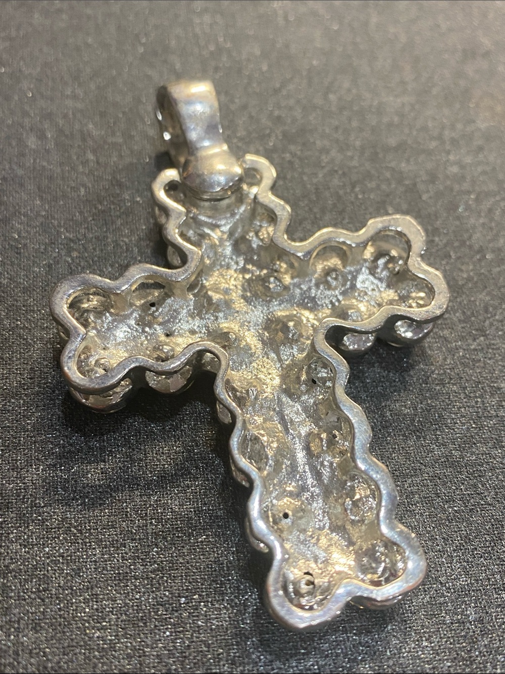 Large Rhinestone Cross Pendant - Picture 4 of 6